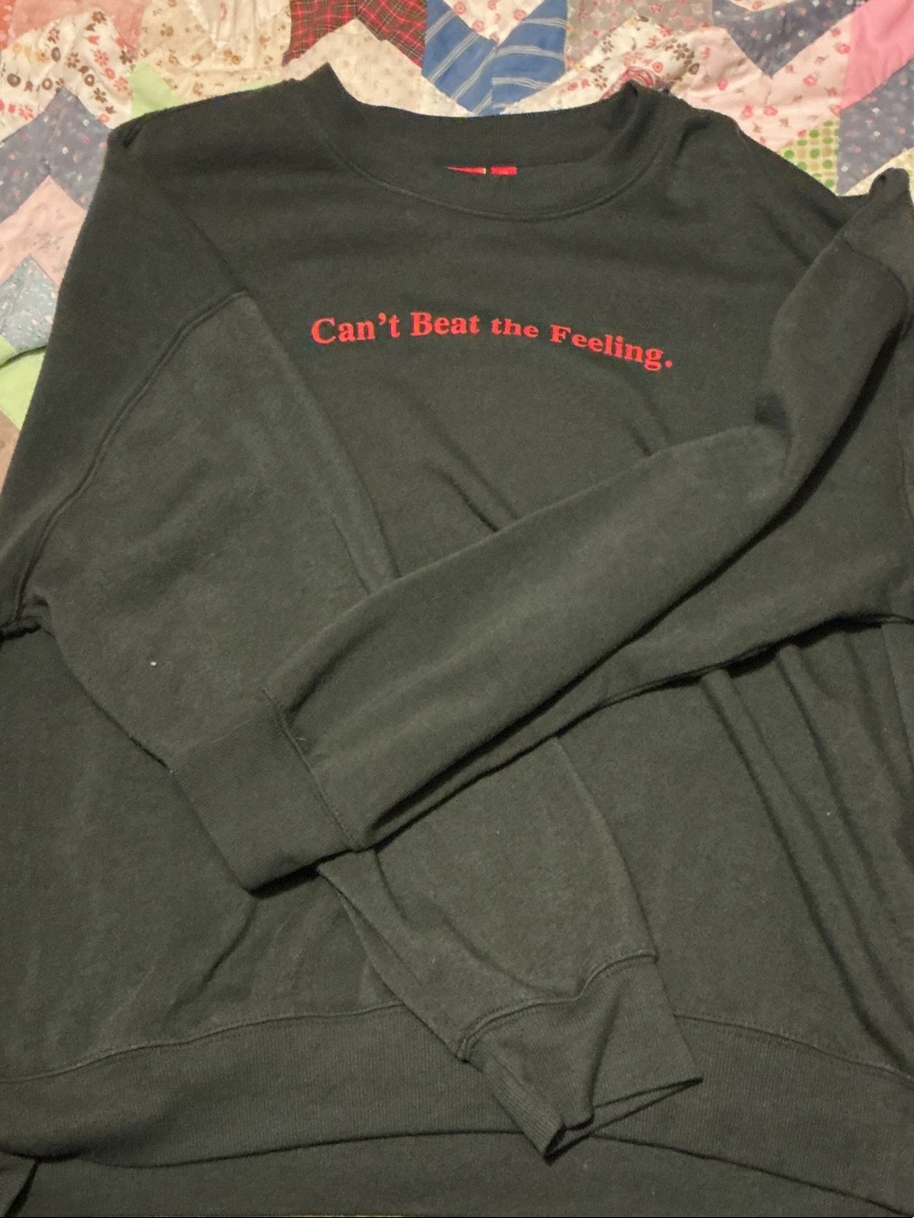 Coca Cola Black Crewneck Sweatshirt with Red Text